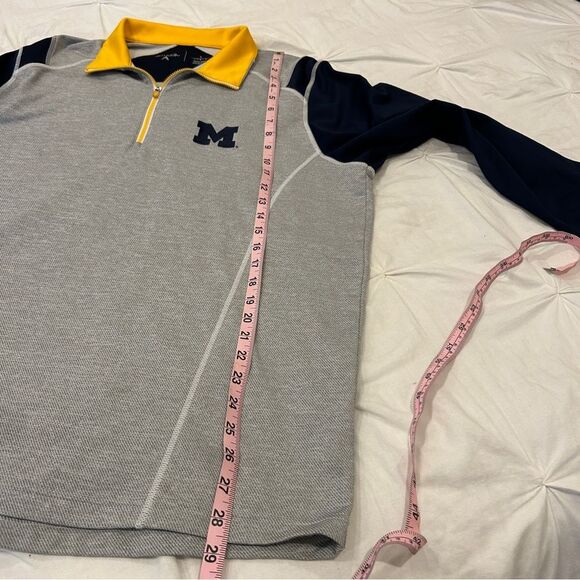 Antigua University of Michigan Wolverines Long Sleeve 1/4 Zip Pullover Sweater L - Picture 8 of 10